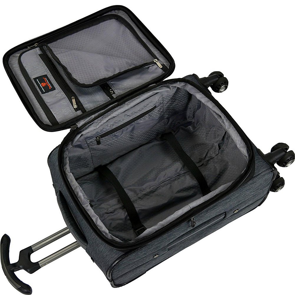 Traveler's Choice T-Cruiser 26-Inch Expandable Spinner Luggage - Lightweight Softside Suitcase with 360° Wheels, Gray Silverwood | Perfect for Air Travel, Business Trips & Weekend Getaways