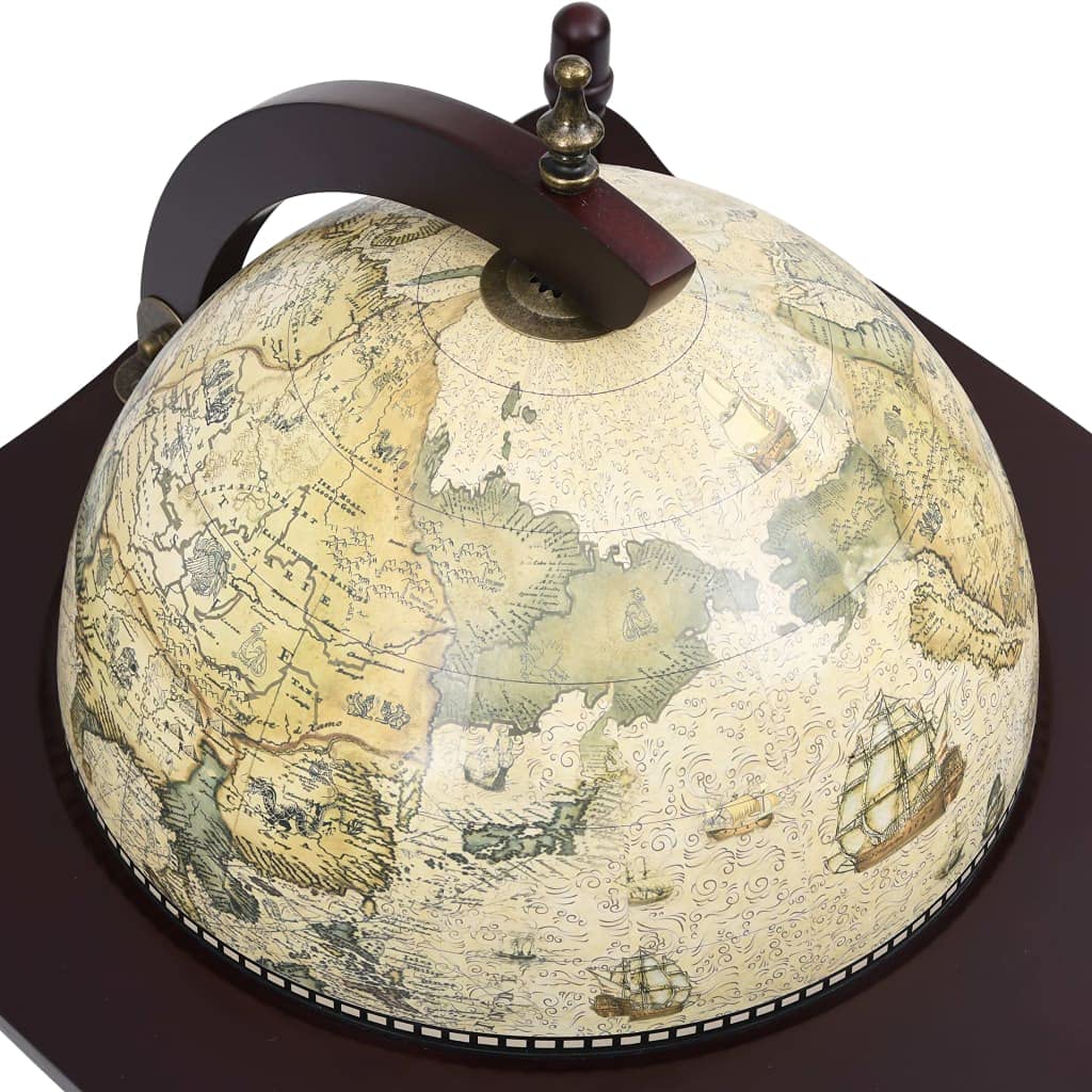 Freestanding Globe Bar Wind Stand - Natural Eucalyptus Wood Green (9.35g) - Perfect for Outdoor Patio, Garden, and Home Decor