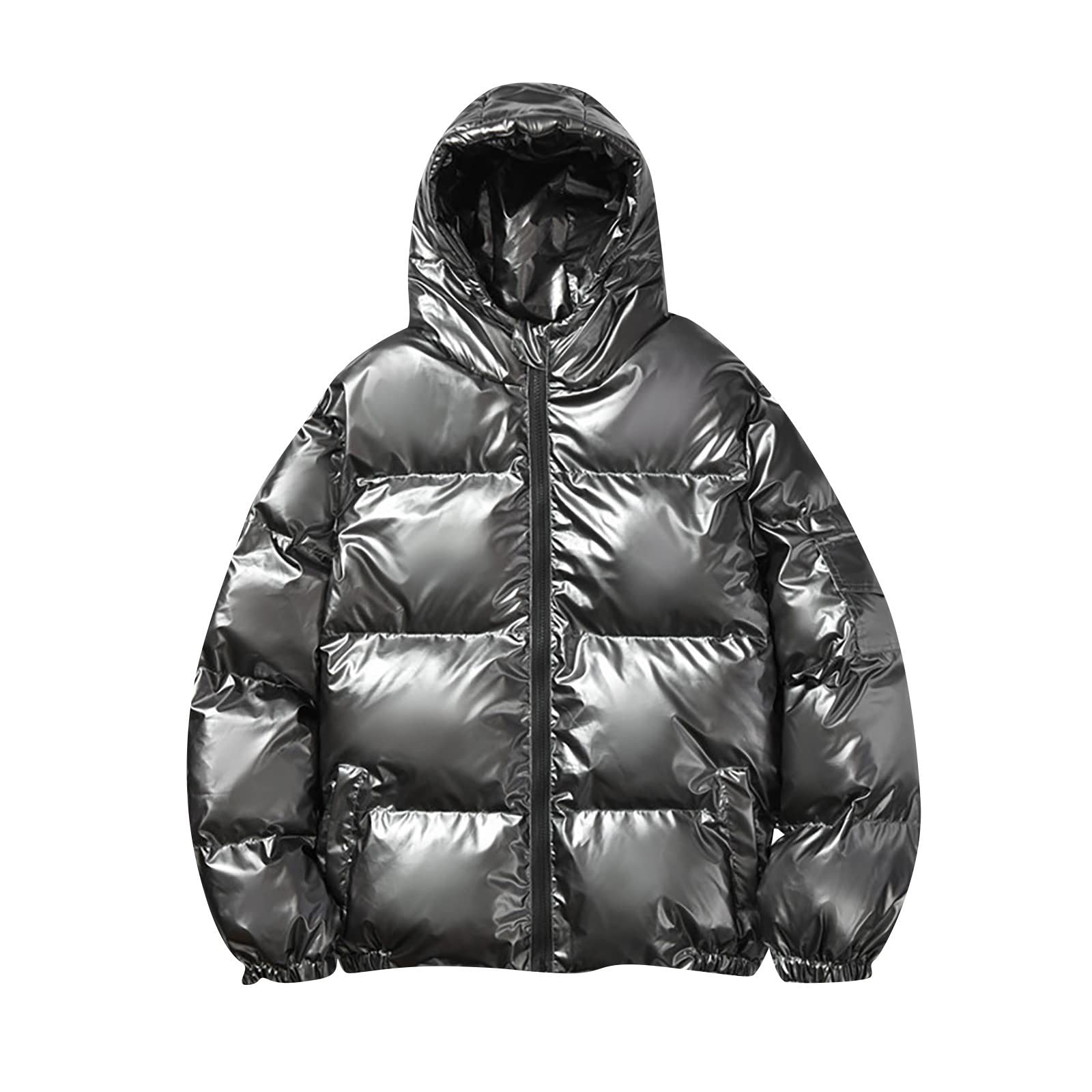 Men's Winter Down Jacket - Thermal Padded Coat with Hood, Loose Fit Bread Style, Thickened Warm Parka for Extreme Cold Weather - Perfect for Skiing, Hiking & Outdoor Activities
