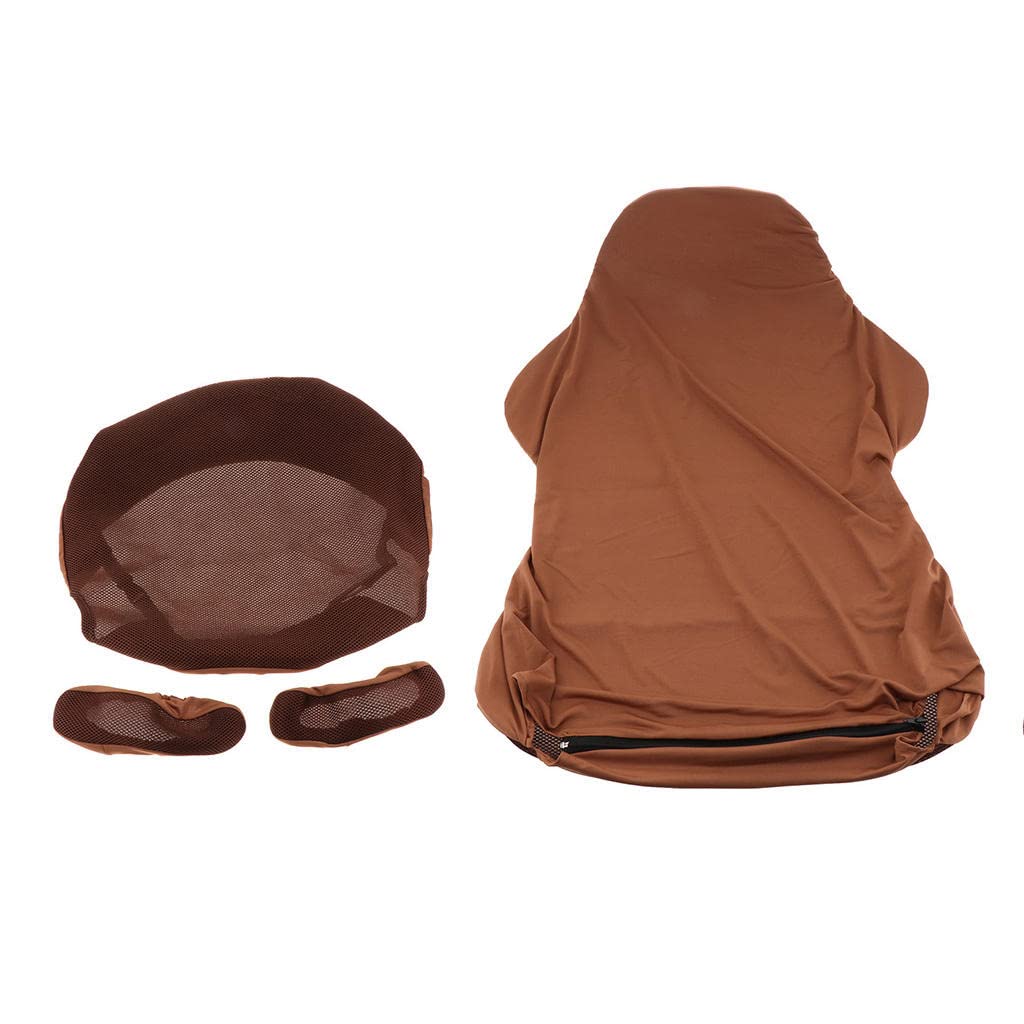 Premium Computer Stretch Swivel Gaming Racing Chair Cover - Breathable Mesh Fabric, Universal Fit for Office, Conference & Executive Chairs (Brown) - Perfect for Home Office, Gaming Setup & Workspace Ergonomics