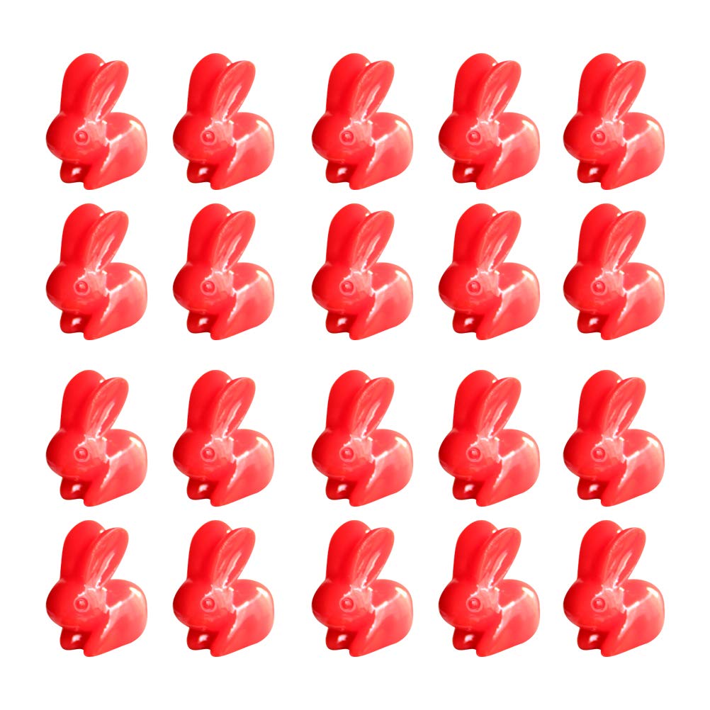 Cabilock 20pcs Wooden Rabbit Figurines - Mini Resin Animal Statues for Home Decor, Easter Flowerpot Ornaments, Desktop Toys, Terrarium Accents | Perfect for Spring Decor, Party Favors, and Shelf Displays