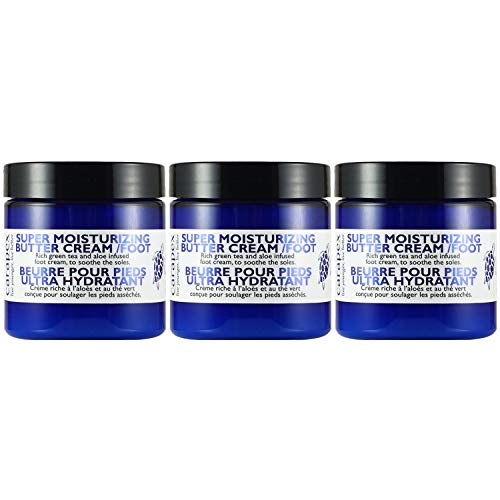 Carapex Super Moisturizing Foot Cream for Dry Cracked Feet – Natural Heel Balm for Callus Removal & Softening Rough Skin | Unscented Foot Care Treatment (3-Pack) | Perfect for Pedicures, Diabetic Foot Care & Post-Workout Recovery