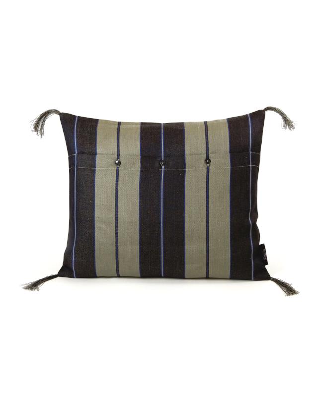 Premium Black Wide Border Kudde Bolster Pillow - Stylish and Comfortable Support for Sofas, Beds & Home Decor