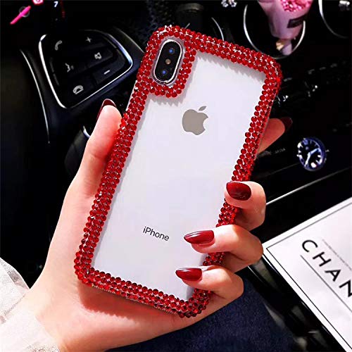 Bonitec Jesiya iPhone 12 Case - 3D Glitter Sparkle Bling Cover with Rhinestone Diamond Design | Luxury Shiny Crystal Clear Protective Bumper | Perfect for Parties, Weddings & Special Occasions