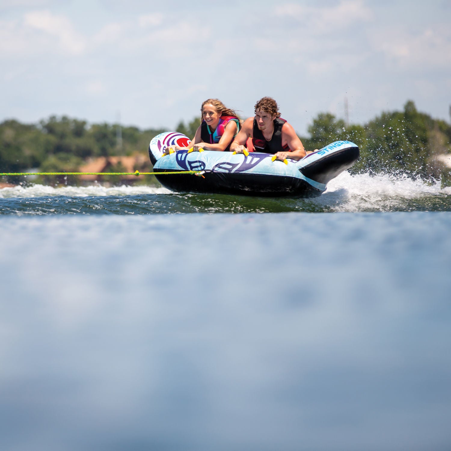 Connelly Stingray 2 Rider Soft Top Towable Tube - Inflatable Water Tube for Lakes, Rivers & Boating Fun - Perfect for Summer Water Sports & Family Adventures