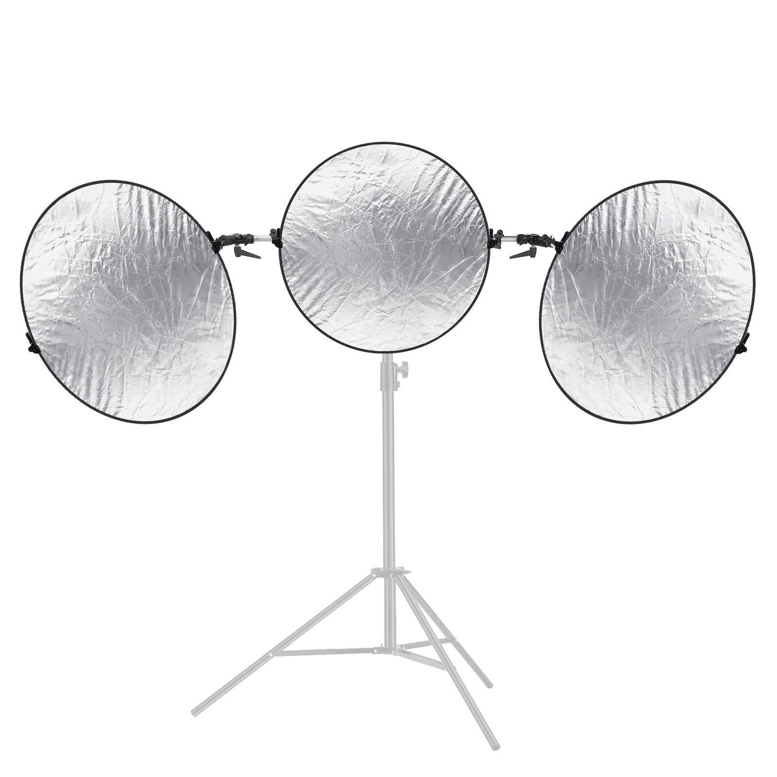 Professional NEEWER Triple Reflector Holder with 3pcs 5-in-1 Collapsible Reflector Discs - Perfect for Photography, Videography, and Studio Lighting Control