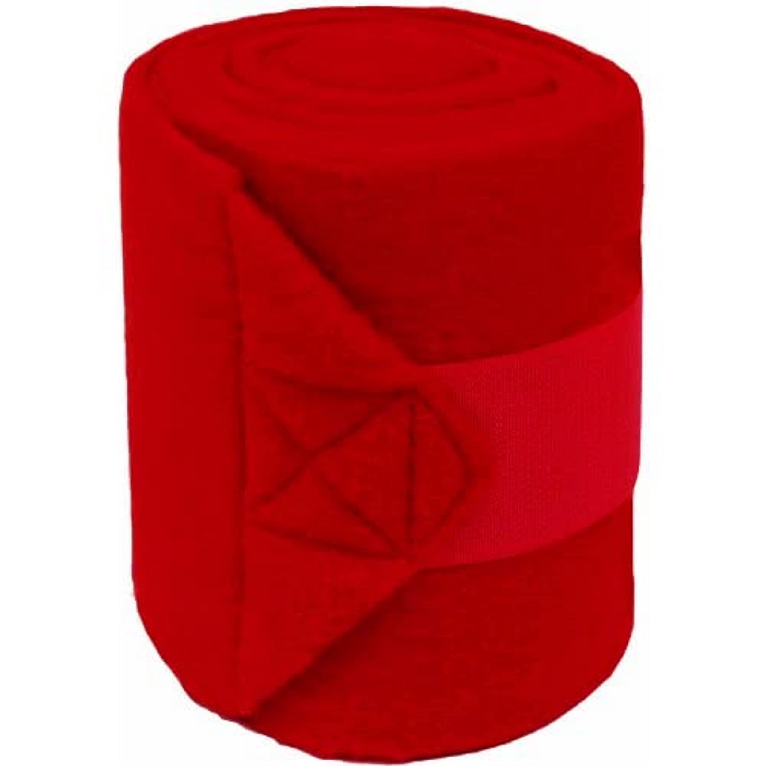 MUSTANG 8440-A Red Polo Wrap Bandage - 9 ft Horse Wound Care & Leg Protection for Equestrian Sports & Veterinary Use