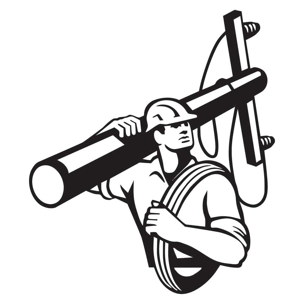 Powerline Technician Black Vinyl Decal Sticker for 13