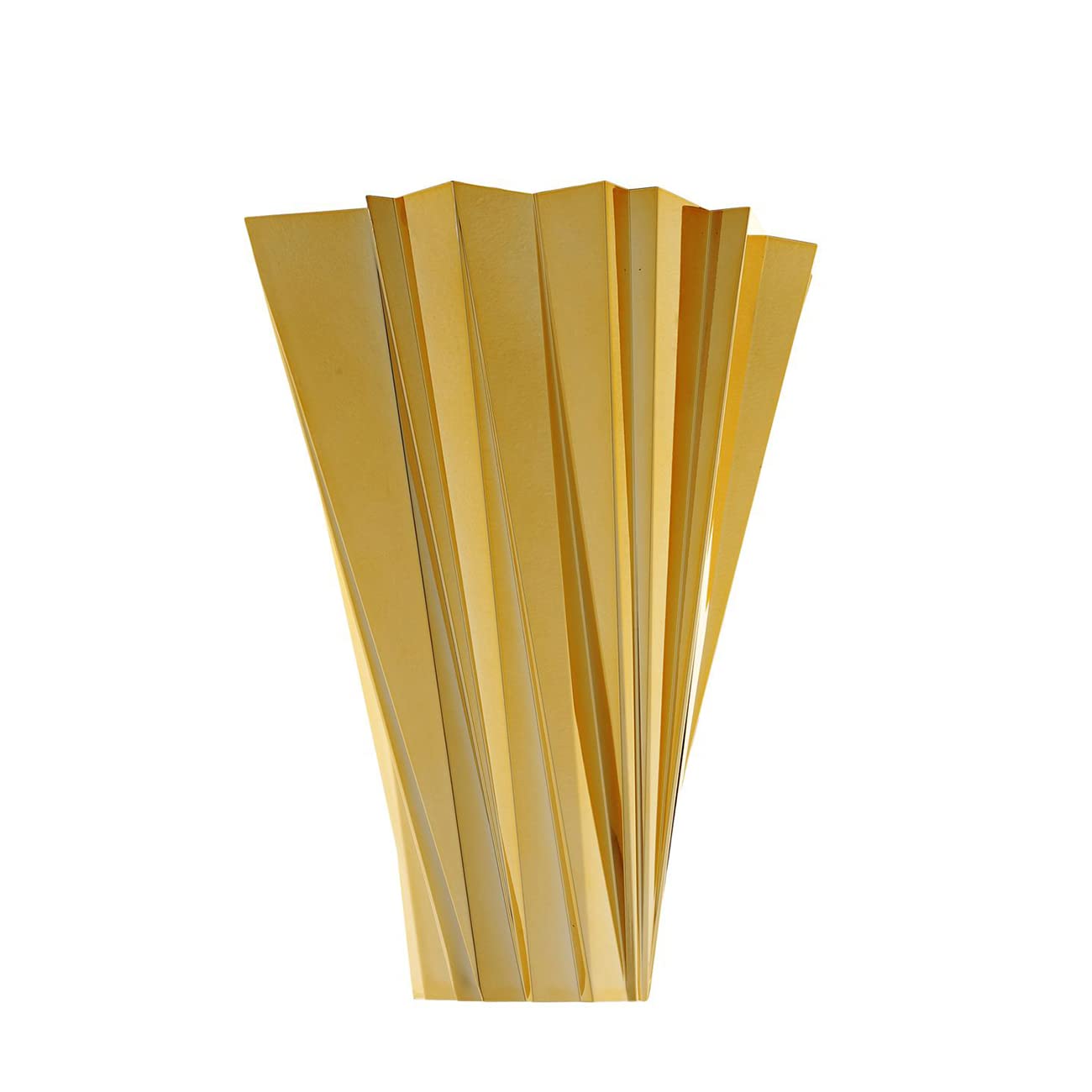 Kartell Shanghai Vase by Mario Bellini - Modern Metallic Gold Designer Vase for Home Decor, Living Room Centerpiece, Luxury Gift Idea