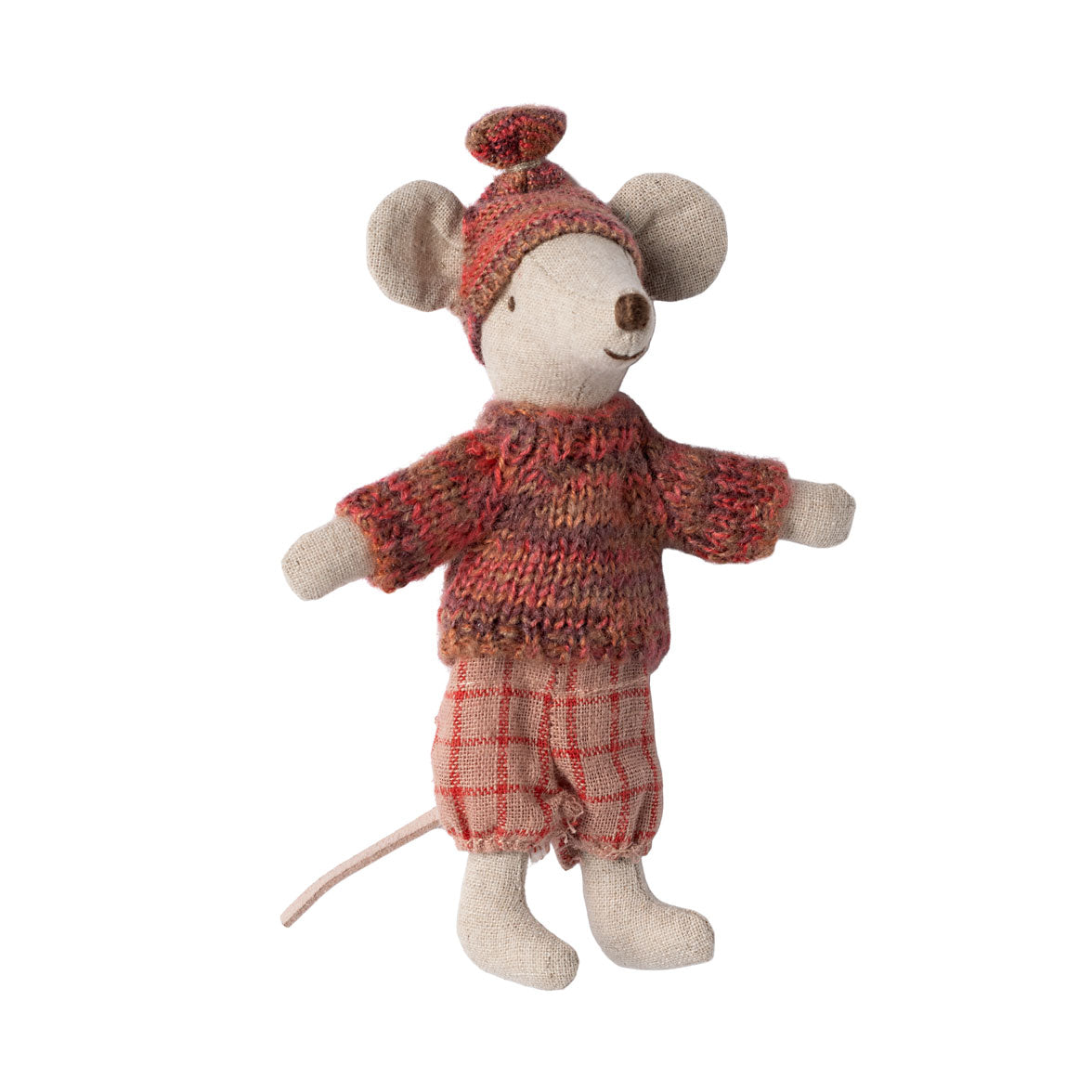 Big Sister Winter Mouse with Ski Set - Adorable Plush Toy for Kids, Christmas Gift & Holiday Decor - Perfect for Playtime, Collecting & Seasonal Home Decoration