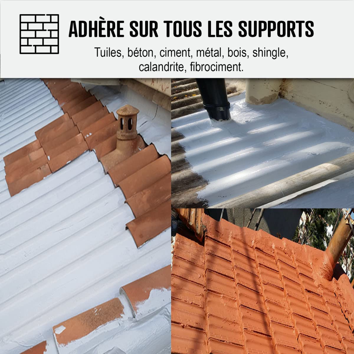 Waterproofing Resin - Roof Waterproof Paint - Special for Sloped Roofs: ARCAFILM - 0.75 L White - ARCANE INDUSTRIES | Ideal for Home Roof Repairs, Leak Protection & Weatherproofing