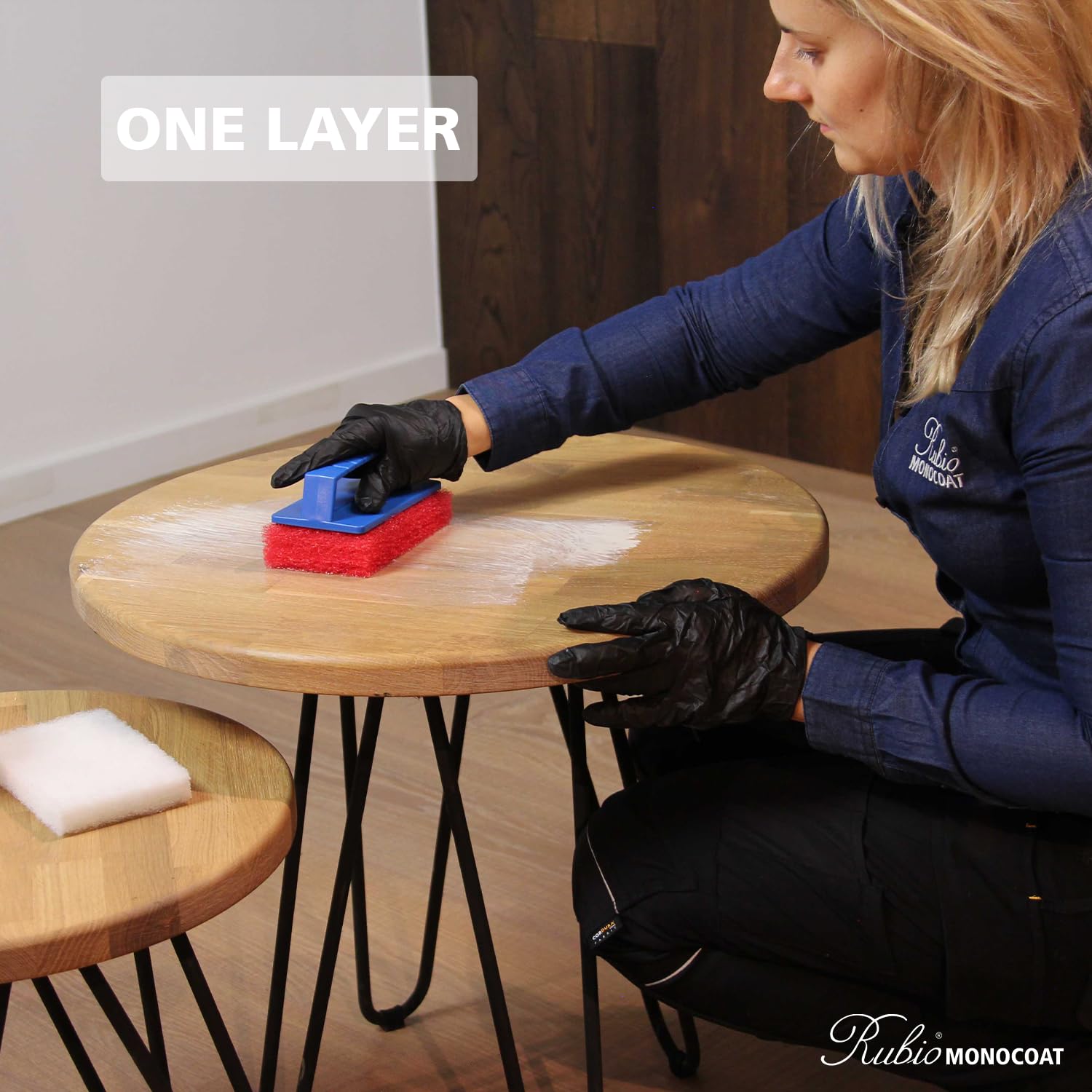 Rubio Monocoat Oil Plus 2C Quick-Dry Wood Stain & Finish - Smoke 5% | 1.3L Eco-Friendly Linseed Oil for Indoor Furniture, Floors & Cabinets | Includes Accelerator (Part B) & Protector | Covers 650 ft² | Non-Toxic, Low VOC Wood Treatment for Home & Office Use