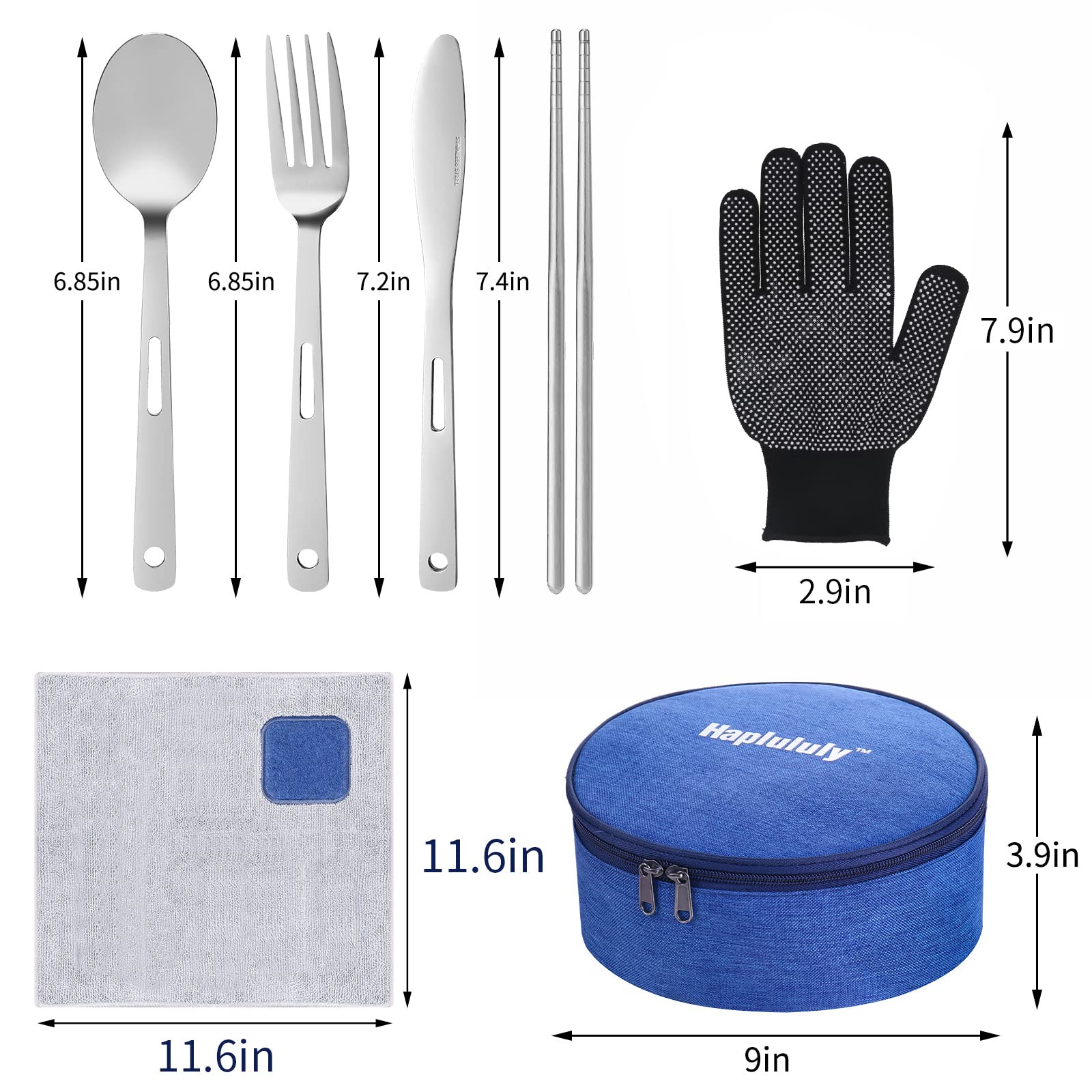 28-Piece Stainless Steel Camping Silverware Set for 4 - Perfect for Outdoor Dining & Picnics