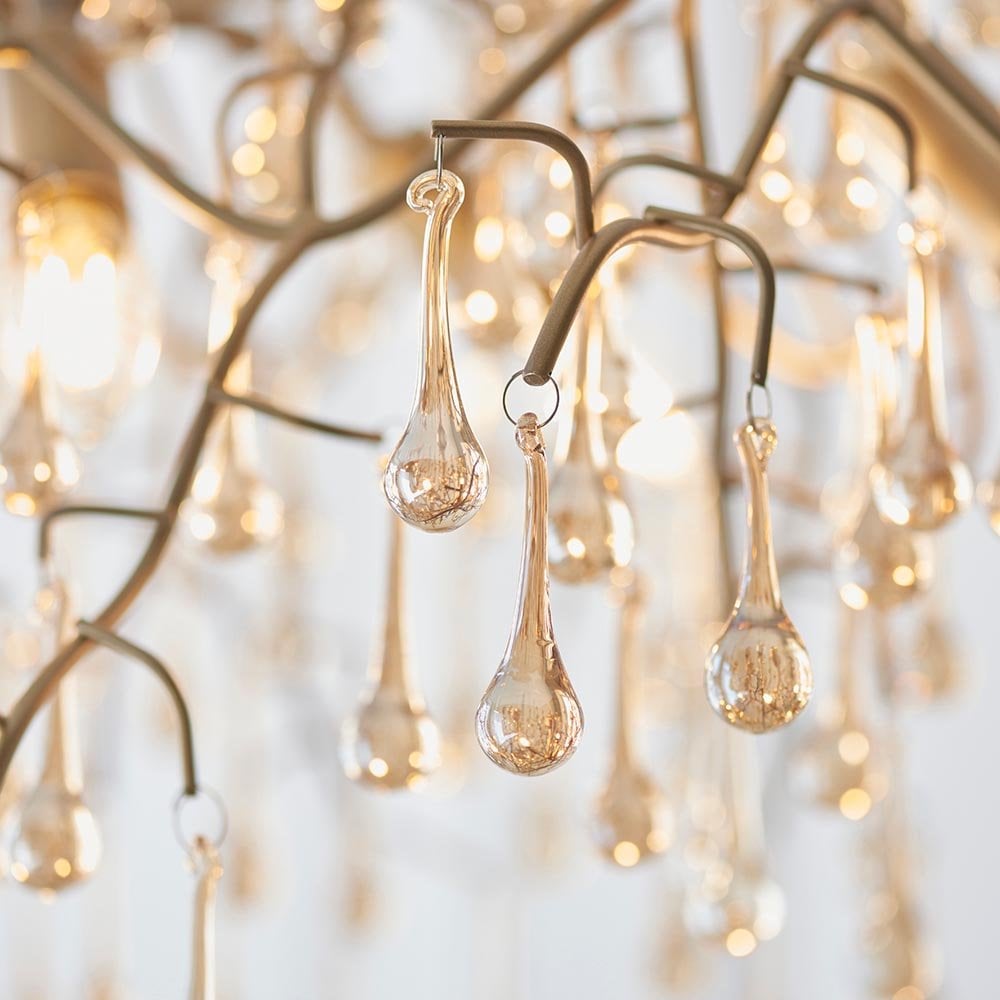 Athena 6L Kitchen Island Light - Aged Gold & Champagne Finish Pendant Lighting for Modern Farmhouse, Dining Room & Bar Counter Decor