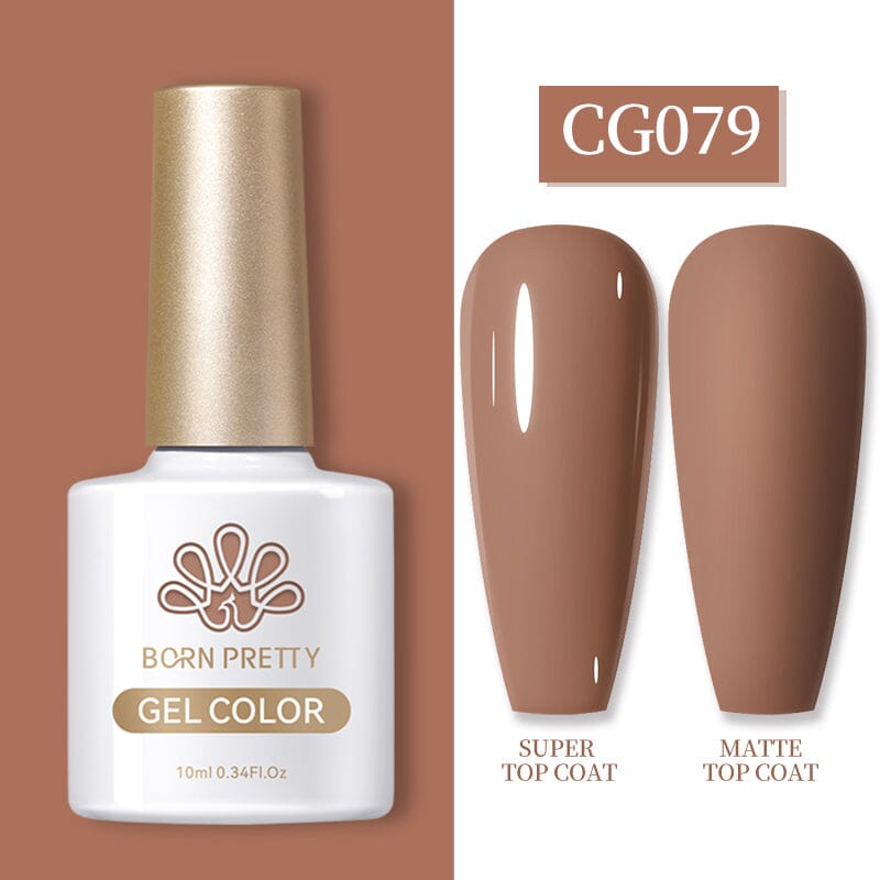 Silky White Series Brown Gel Nail Polish - 10ml Long Lasting UV/LED Soak Off Nail Art Polish for Salon & Home Manicure - Perfect for Wedding, Party & Special Occasions