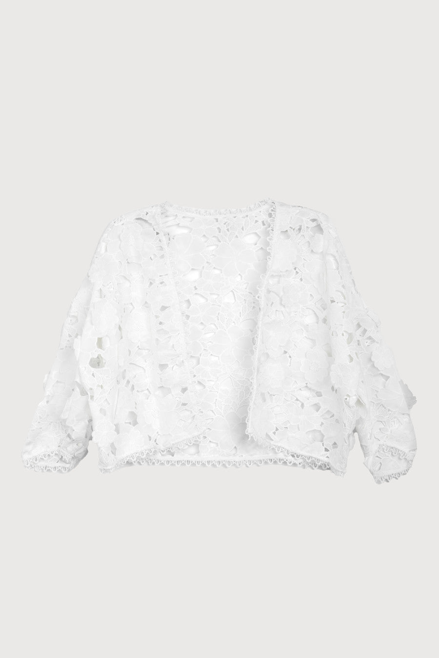 Elegant Floral Lace Cut-Out Bolero Jacket for Women - Perfect for Weddings, Parties & Special Occasions