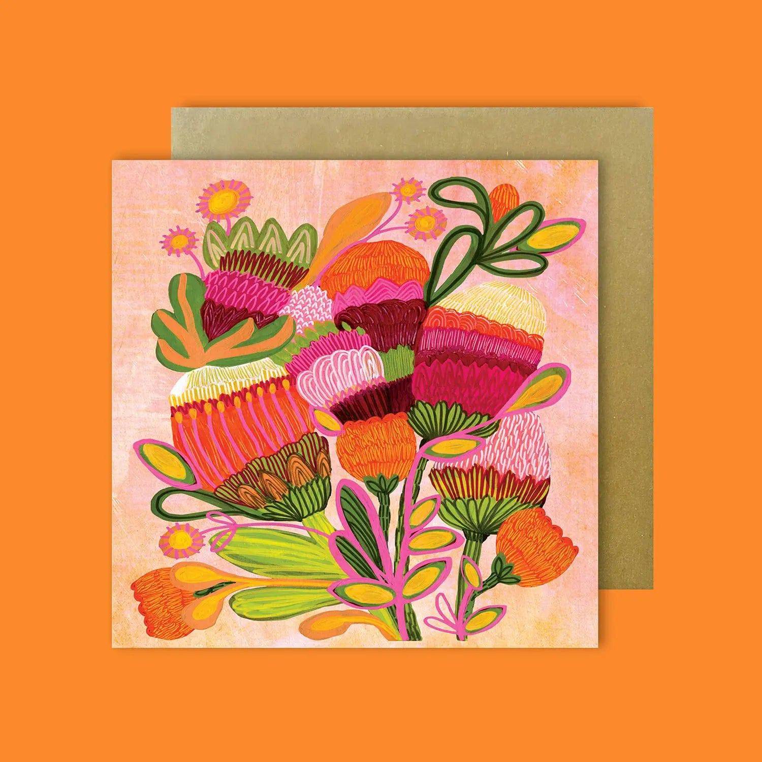 Wild Blooms Magnetic Greeting Card Gift Set - Perfect for Birthdays, Anniversaries & Thank You Notes | Floral Stationery for Home & Office Decor