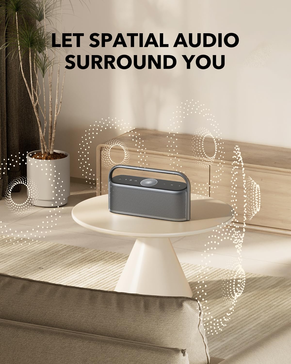 Soundcore Motion X600 by Anker - 50W Hi-Res Spatial Audio Bluetooth Speaker | IPX7 Waterproof Wireless Speaker with Pro EQ & AUX-in | Portable Speaker for Home, Office, Travel, Pool Parties & Outdoor Adventures
