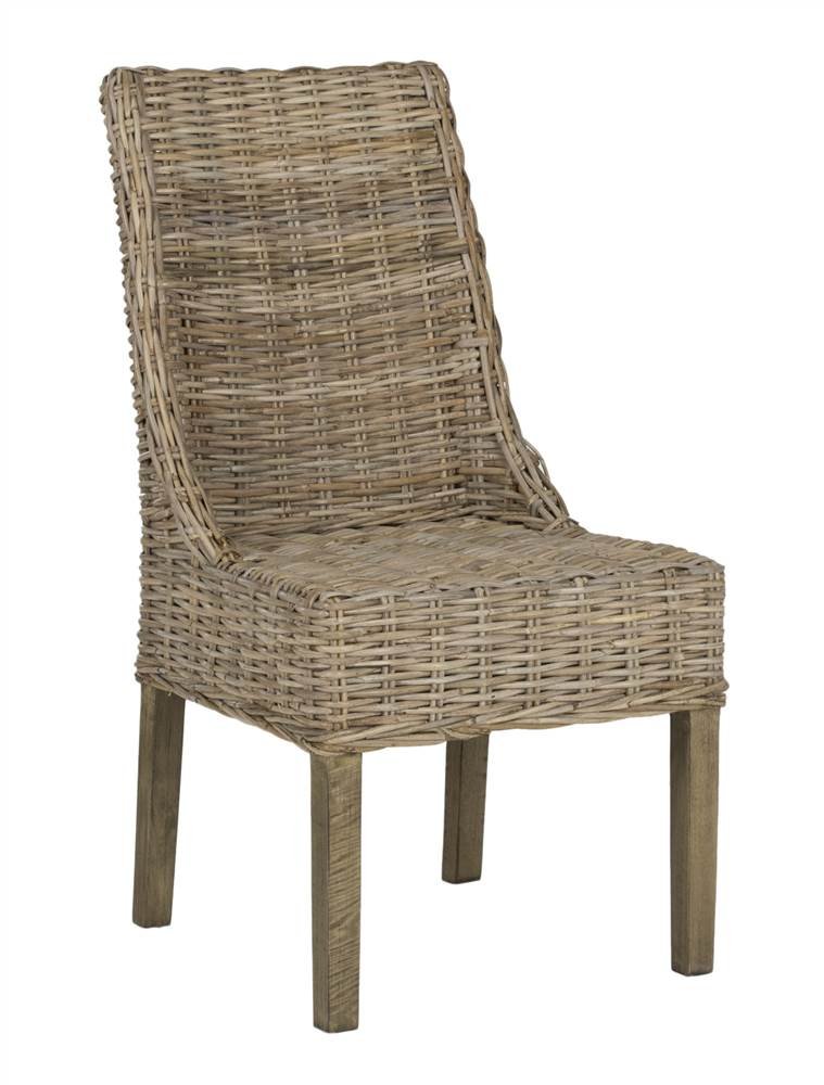 SAFAVIEH Suncoast Brown Dining Chair - Modern Wooden Kitchen Chairs with Upholstered Seat - Perfect for Dining Room, Kitchen, Breakfast Nook & Office