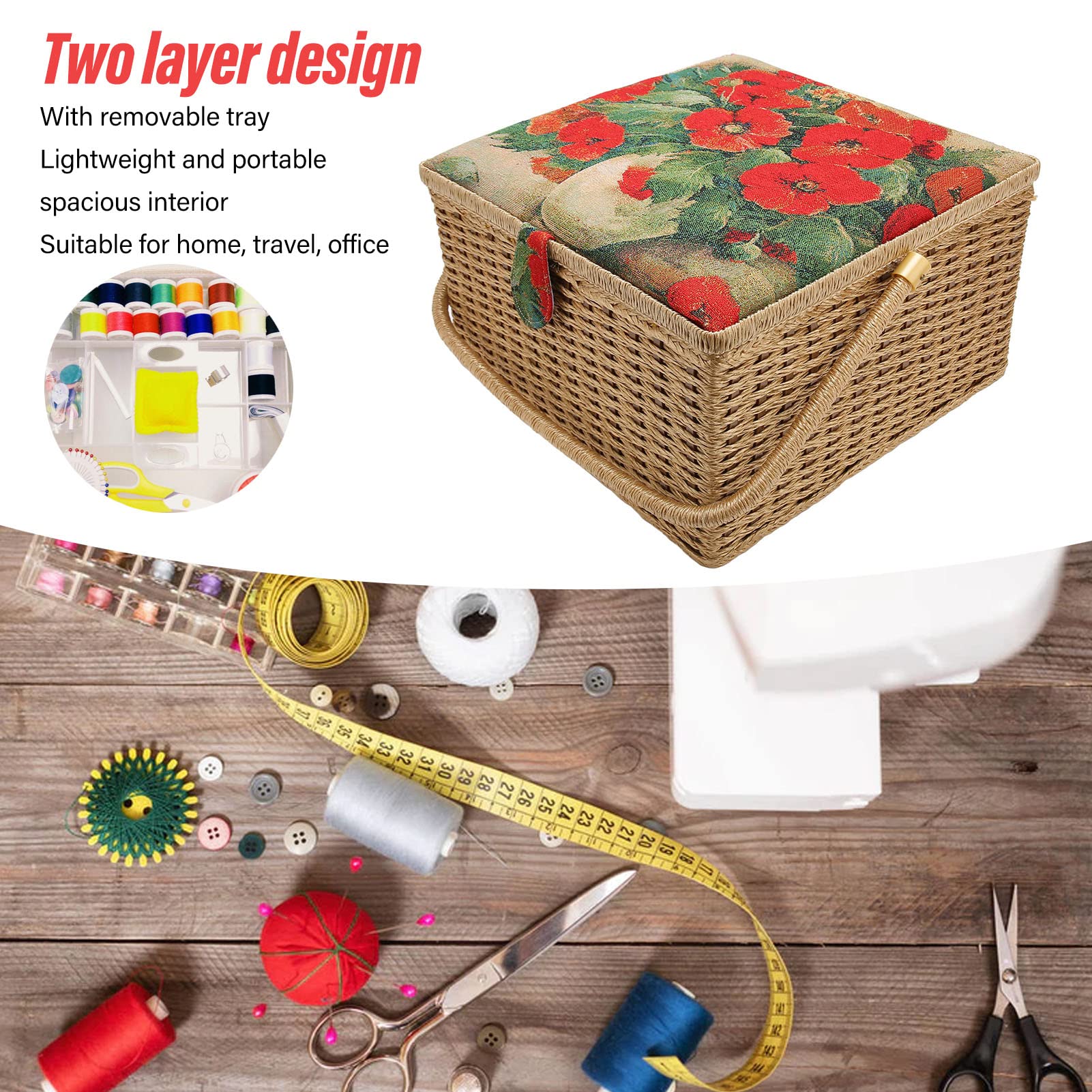 Sewing Storage Box - Organize Needles & Threads for Home Crafting