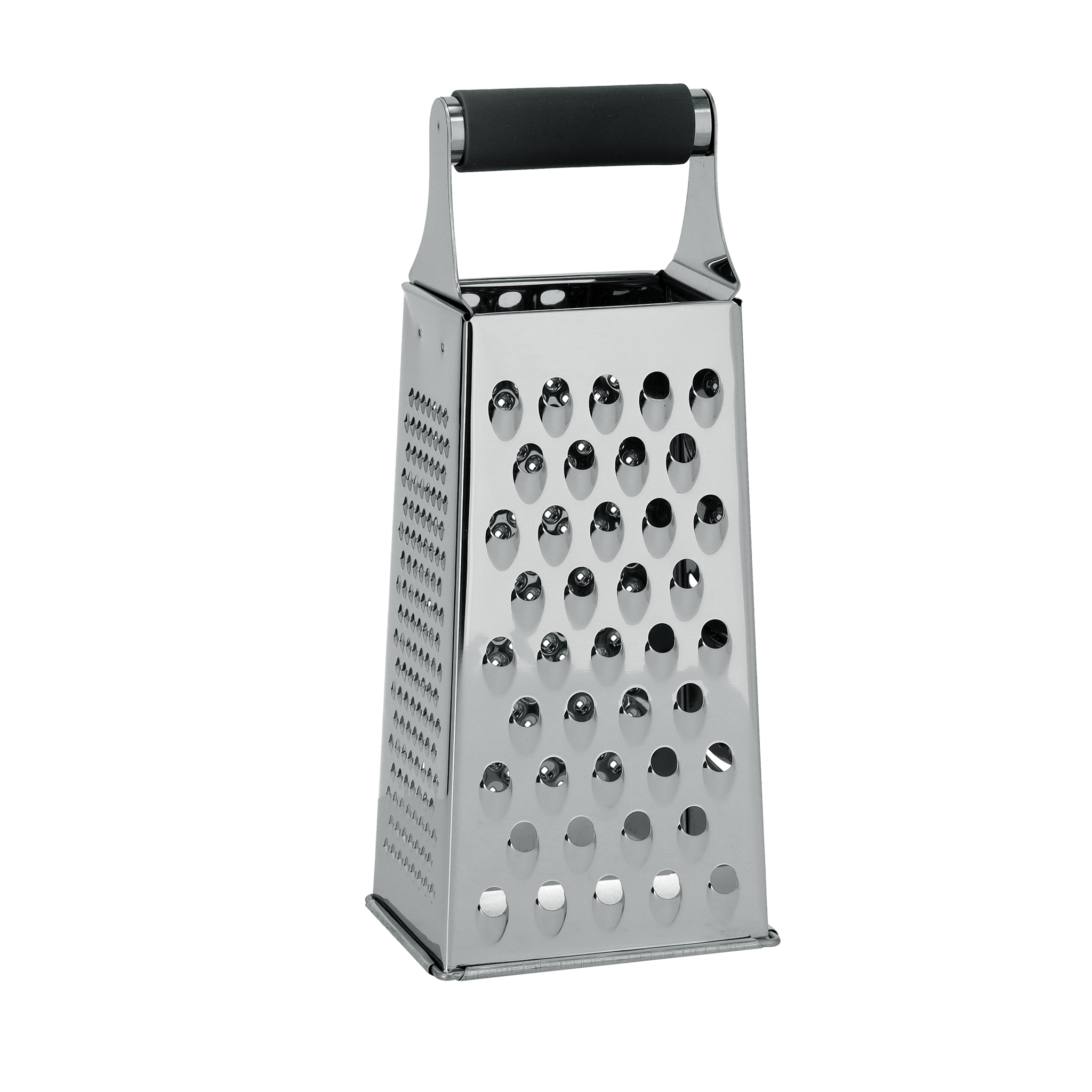 Royal Ford RF9865 Stainless Steel 4-Sided Multi-Function Grater - Perfect for Cheese, Vegetables, Zesting & More - Ideal for Kitchen, Camping & Food Prep