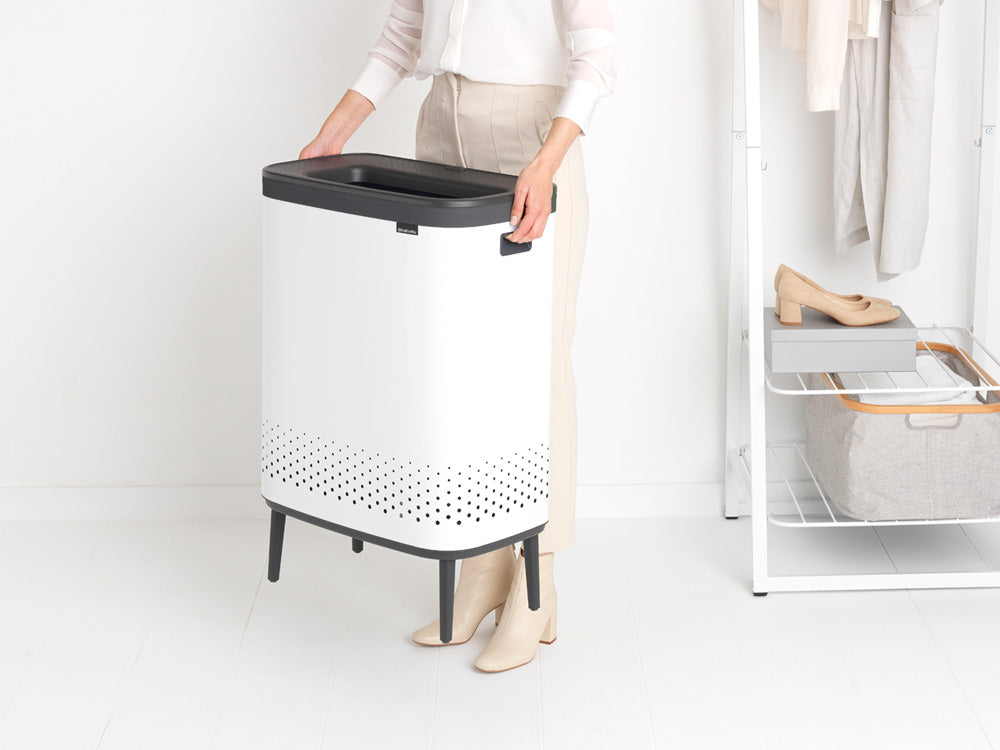 Large 45L Laundry Hamper with Lid - 2 Pack for Home, Dorm, or Laundry Room Organization - Foldable & Space-Saving Clothes Basket