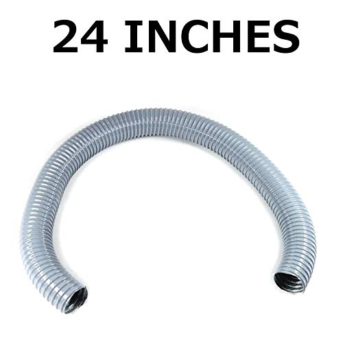 HASMX 24 Inch Long Heavy Duty PVC Central Vacuum Hose - 2 Inch Flexible Vacuum Tube for Home & Car Cleaning - Durable Extension Pipe for Central Vacuum Systems (1-Pack) - Perfect for Hardwood Floors, Carpets & Auto Detailing