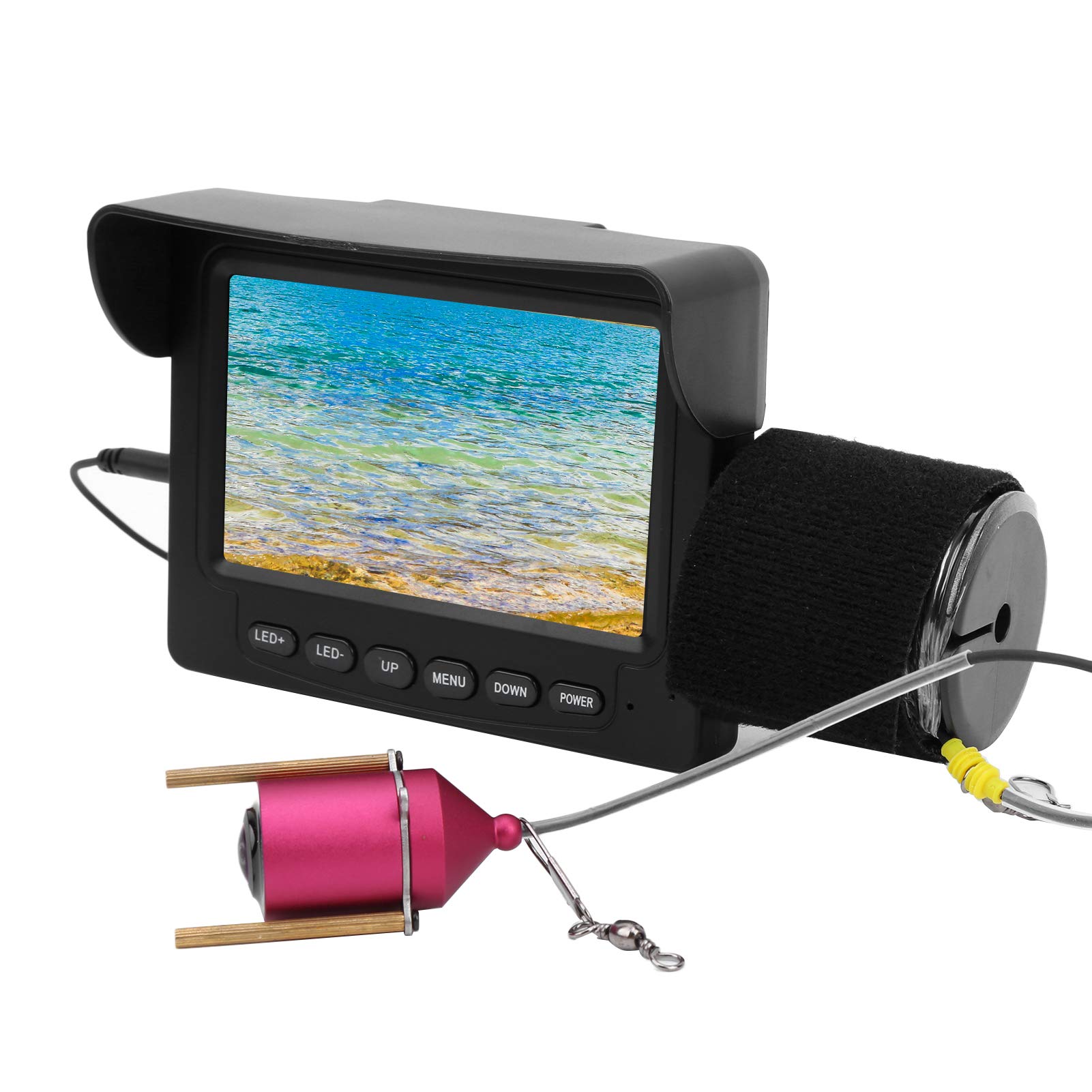Underwater Fishing Camera with LED Lights - 15m Deep Waterproof Fish Finder for Kayak, Boat & Sea Fishing | Ideal for Night Fishing & Ice Fishing Adventures