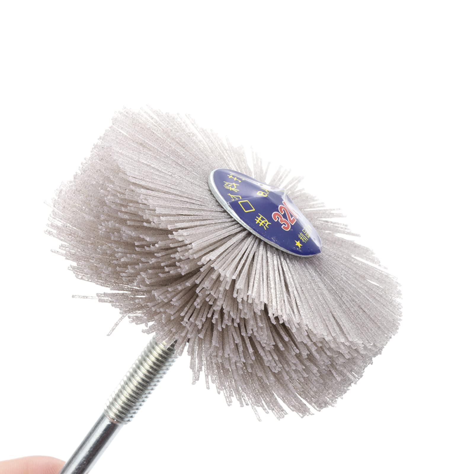 120 Grit Abrasive Nylon Wheel Brush for Woodworking, Metal Polishing & Bench Grinder - Perfect for DIY Projects, Furniture Refinishing & Surface Preparation