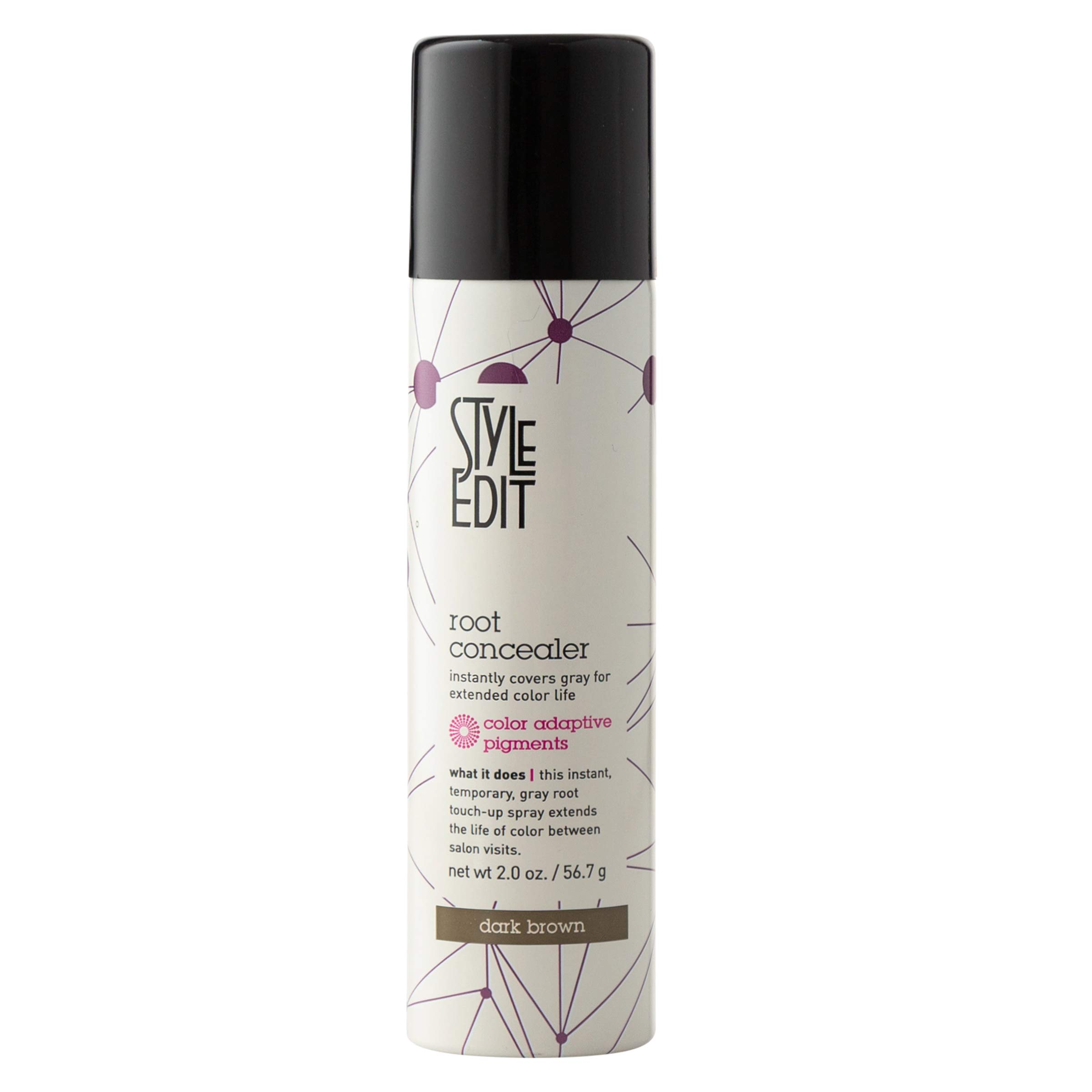 Style Edit Root Touch Up Powder, Concealer Spray & Cover Up Stick for Gray Hair & Roots – Dark Brown | Quick Fix for Roots Between Salon Visits, Travel & Everyday Use