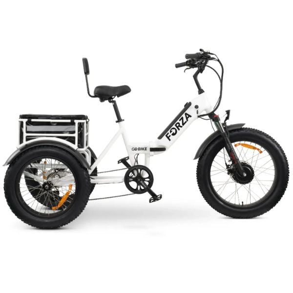 Go Bike FORZA Electric Tricycle for Adults - 500W Motor, 20MPH, 48V 15Ah Battery - Commuter, Leisure & Grocery Shopping E-Bike