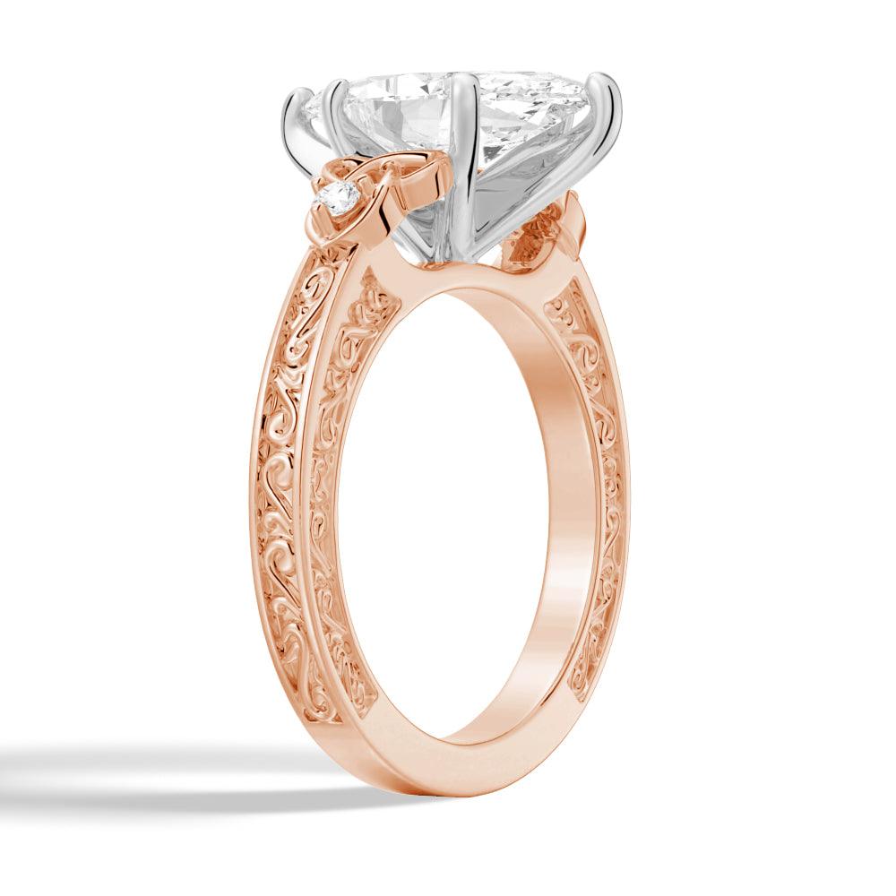 Vintage Celtic Knots Marquise Moissanite Engagement Ring for Women - 14K Gold Wedding Band, Unique Irish Knot Design, Durable Lab-Created Diamond Alternative (Perfect for Proposals, Anniversaries & Celtic-Themed Weddings)