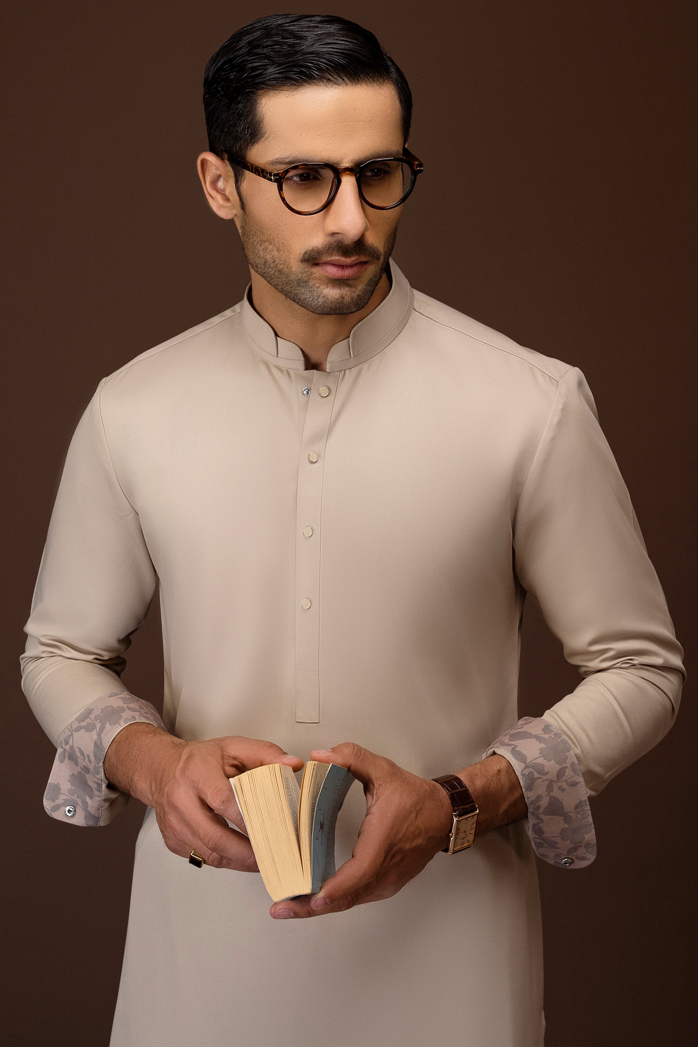 Stylish Blended Brown Shalwar Kameez for Men & Women - Premium Cotton Fabric - Perfect for Weddings, Festivals & Cultural Events