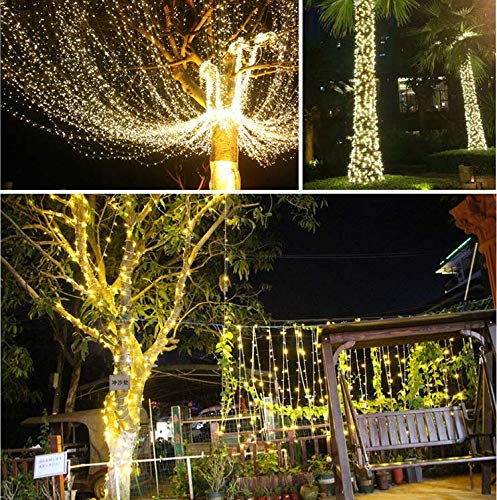 20M 200 LED Solar Copper Wire String Lights - Waterproof Outdoor Decorative Fairy Lights for Garden, Christmas, Landscape, Holiday Party & Wedding Decorations | Perfect for Patio, Yard, Pathway & Event Lighting
