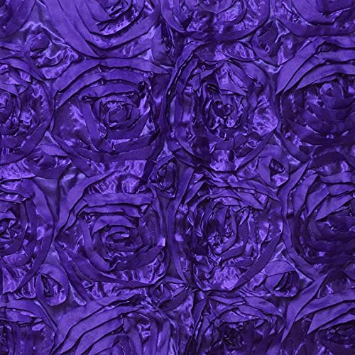 Satin Chair Caps Cover - 16 Inch Purple Rosette Chair Leg Protector | 1 Piece | Slip-Resistant Furniture Floor Protector for Dining Chairs, Office Chairs & Home Decor