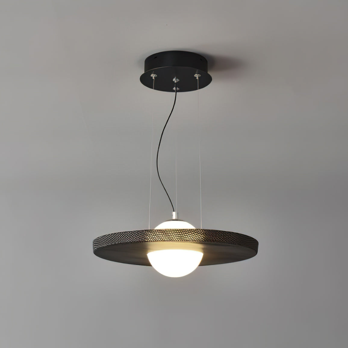 Stylish Frisbee Chandelier - Unique Ceiling Light Fixture for Home & Outdoor Decor - Perfect for Living Rooms, Patios, and Game Rooms