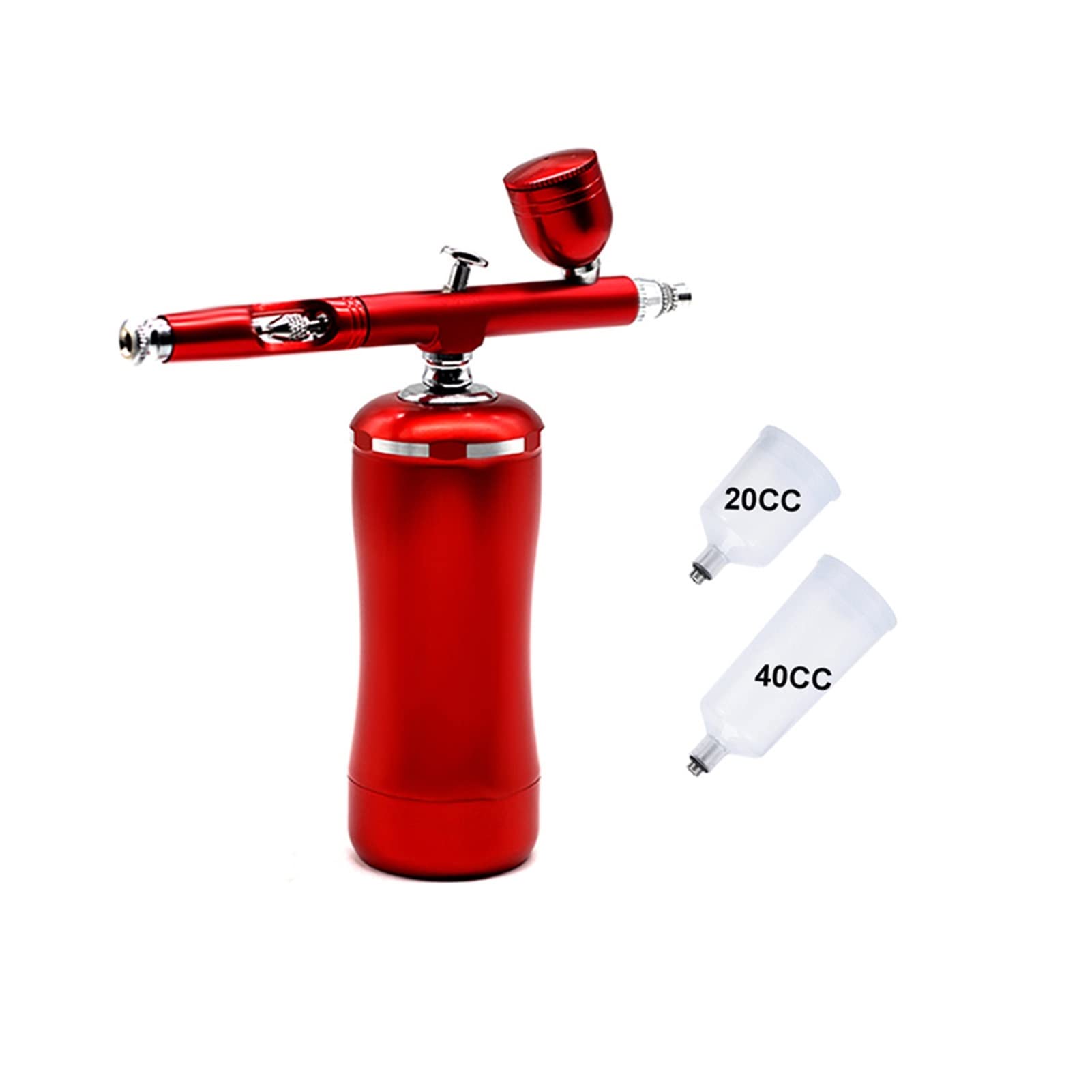 Auto Start & Stop Sandblasting Pistols for Airbrush, Scale Models, Beauty Salon, Cookies, Temporary Tattoos & Sunless Tanning | Piston Air Compressor Tool (Red) | Perfect for Automotive, DIY Crafts & Professional Use