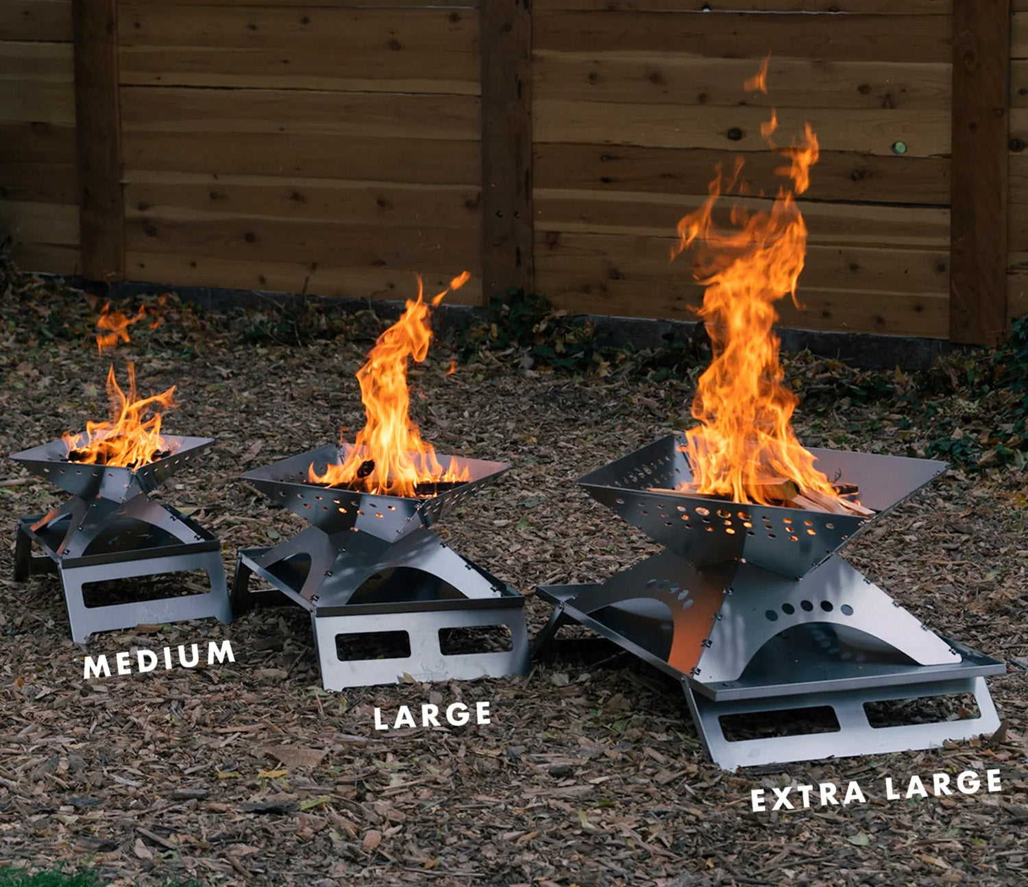 Flatfold Fire Pit Deluxe Bundle - Portable Outdoor Fire Pit for Camping, Backyard, and Patio Use