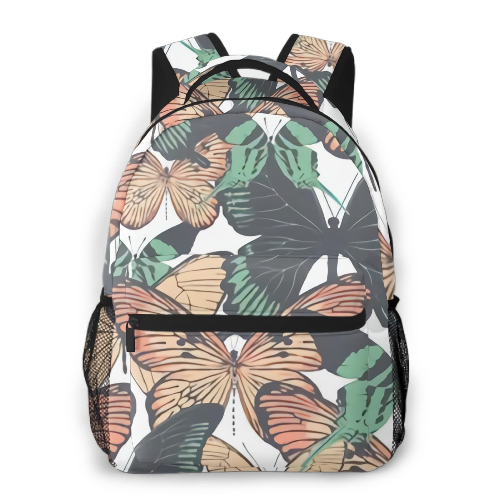 Vintage Butterfly Backpack - Stylish Translucent Mesh Rucksack for Women & Men - Unisex Casual Farmhouse Shoulder Bag for Travel, School & Outdoor Adventures