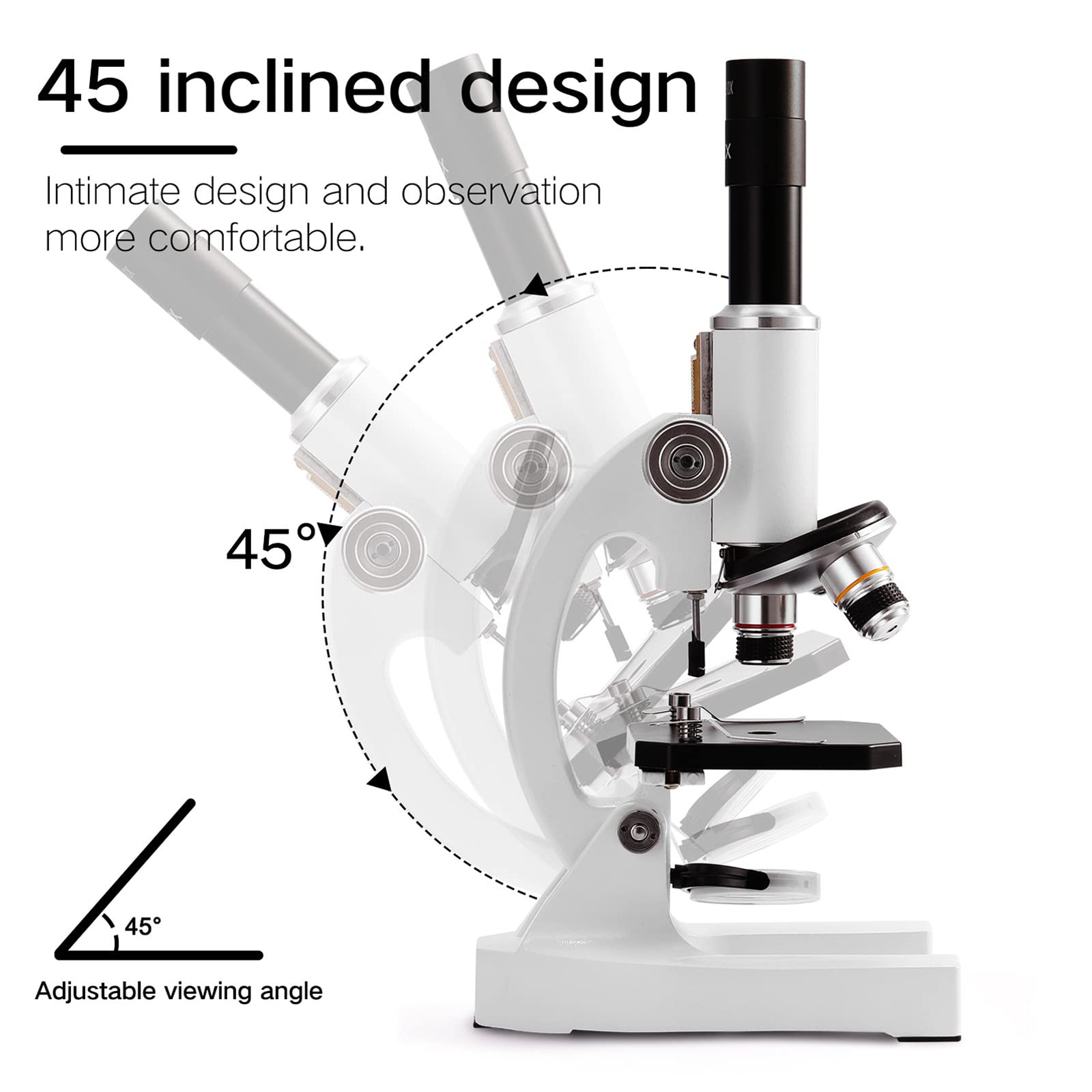 12000X-30000X High Power Monocular Microscope for Kids Science Experiments & Biology Learning - Professional Optical Microscope with Smartphone Adapter - Perfect for Home Schooling, Classroom Labs & STEM Education