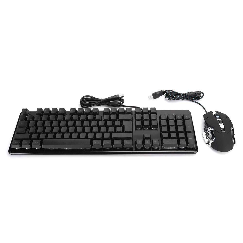 RGB Backlit Wired Gaming Keyboard and Mouse Combo - Mechanical Keyboard for Windows 7/8/10 - Perfect for PC Gaming, Office Work & Streaming Setup