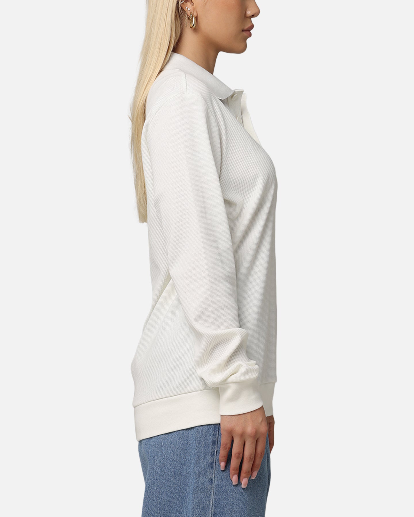Adidas Men's Long Sleeve Polo Shirt - Breathable Performance Golf Shirt, Moisture-Wicking Casual Work Shirt in Off White | Perfect for Golf, Office & Business Casual Wear