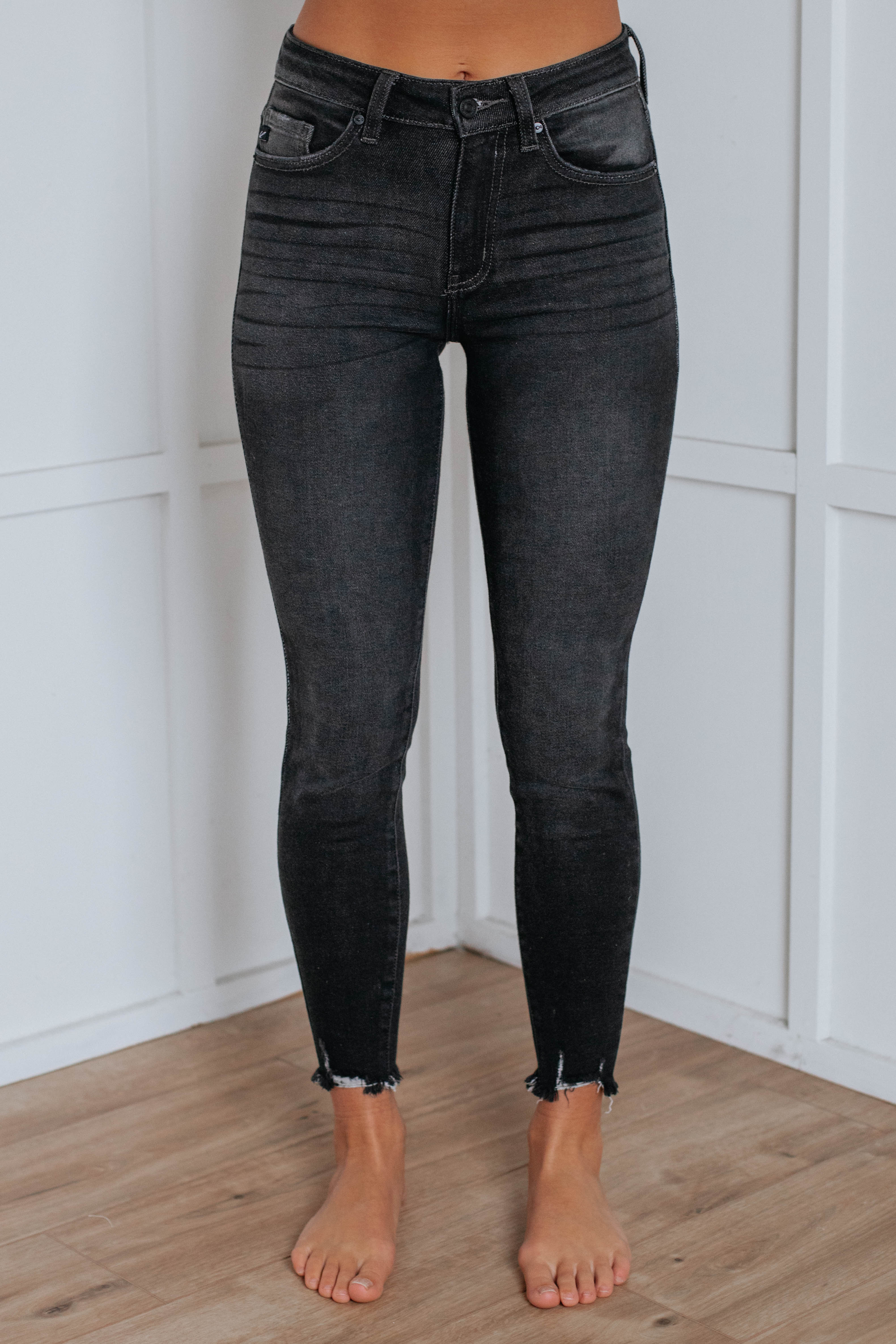 Barrett KanCan Vintage Black High Waist Flare Jeans for Women - Retro 70s Style Denim Pants for Casual Wear & Night Out