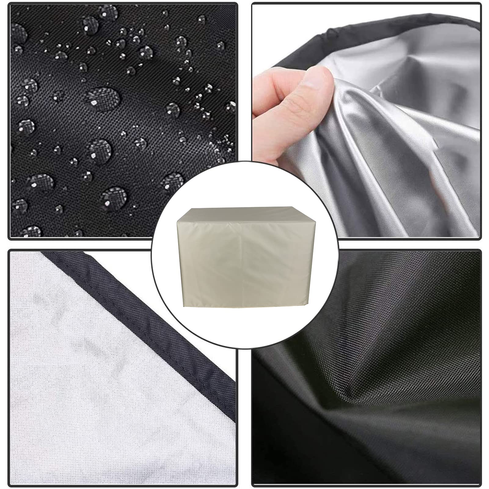 Heavy Duty Waterproof Outdoor Patio Bistro Table & Chairs Cover 138x102x35 Inch - Fade Resistant, All-Weather Protection for Garden, Deck, Backyard Furniture - Perfect for Rain, Snow, Sun & Wind Protection
