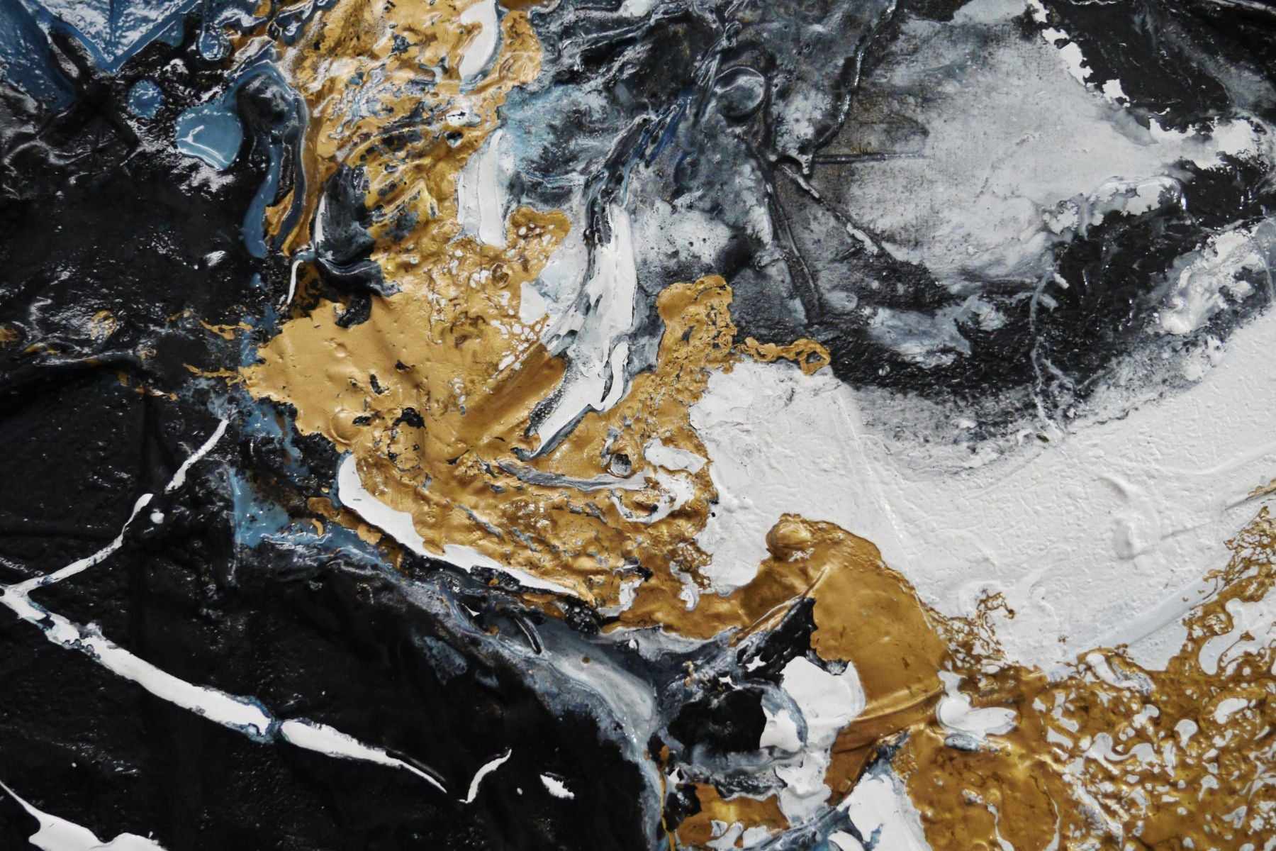 Golden Blu Ransom 160cm x 100cm Black Gold Textured Abstract Canvas Wall Art - Modern Home Decor for Living Room, Bedroom & Office