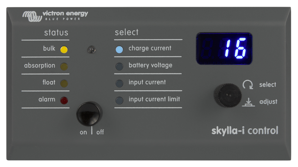 Victron Skylla-i Remote Panel 65x60x40mm - Marine & RV Battery Charger Control for Boats, Campers, and Off-Grid Power Systems