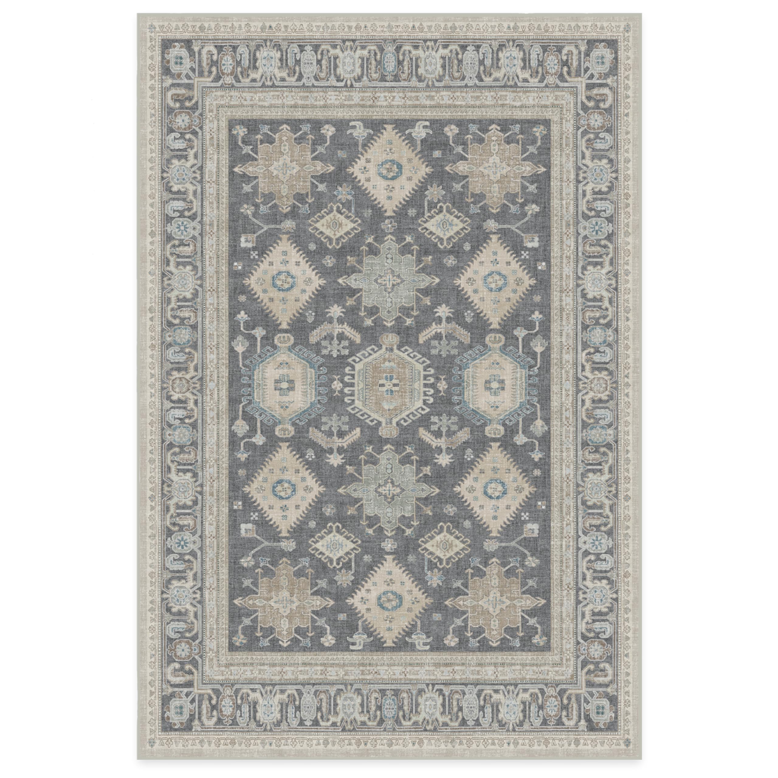 Ruggable Washable 6x9 Area Rug - Cambria Abalone | Premium Non-Slip Rug for Living Room, Bedroom, Kitchen, Office & Classroom | Waterproof & Pet-Friendly Floor Mat for Home Decor
