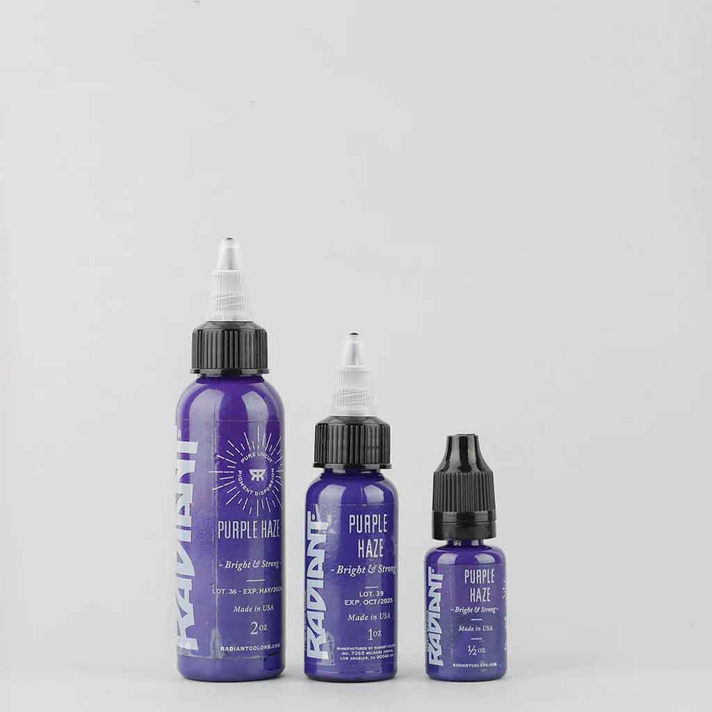 Premium Purple Haze Radiant Ink - 1 oz Bottle for Tattoo Artists & Body Art Professionals | Vibrant Temporary Tattoo Ink for DIY Body Painting & Creative Designs