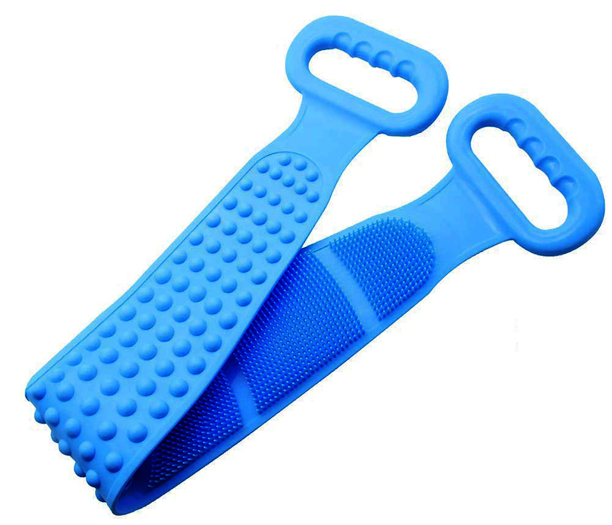 Oramsa Silicone Bath Body Brush - Exfoliating Long Handle Back Scrubber for Shower with Soft Bristles, Improves Blood Circulation & Skin Health for Men & Women | Perfect for Deep Cleansing, Dead Skin Removal & Spa-Like Experience at Home