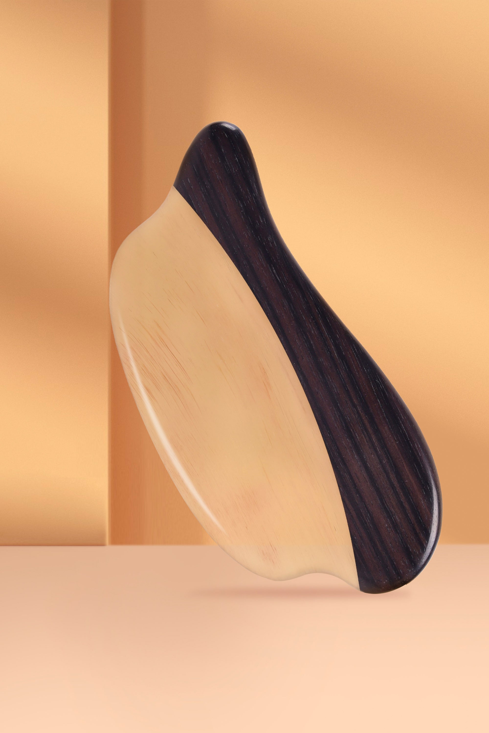 Premium Blackwood & Horn Gua Sha Board for Face & Body Massage - Natural Wood & Horn Scraping Tool for Relaxation, Detox & Skincare - Perfect for Home Spa, Self-Care & Beauty Routine